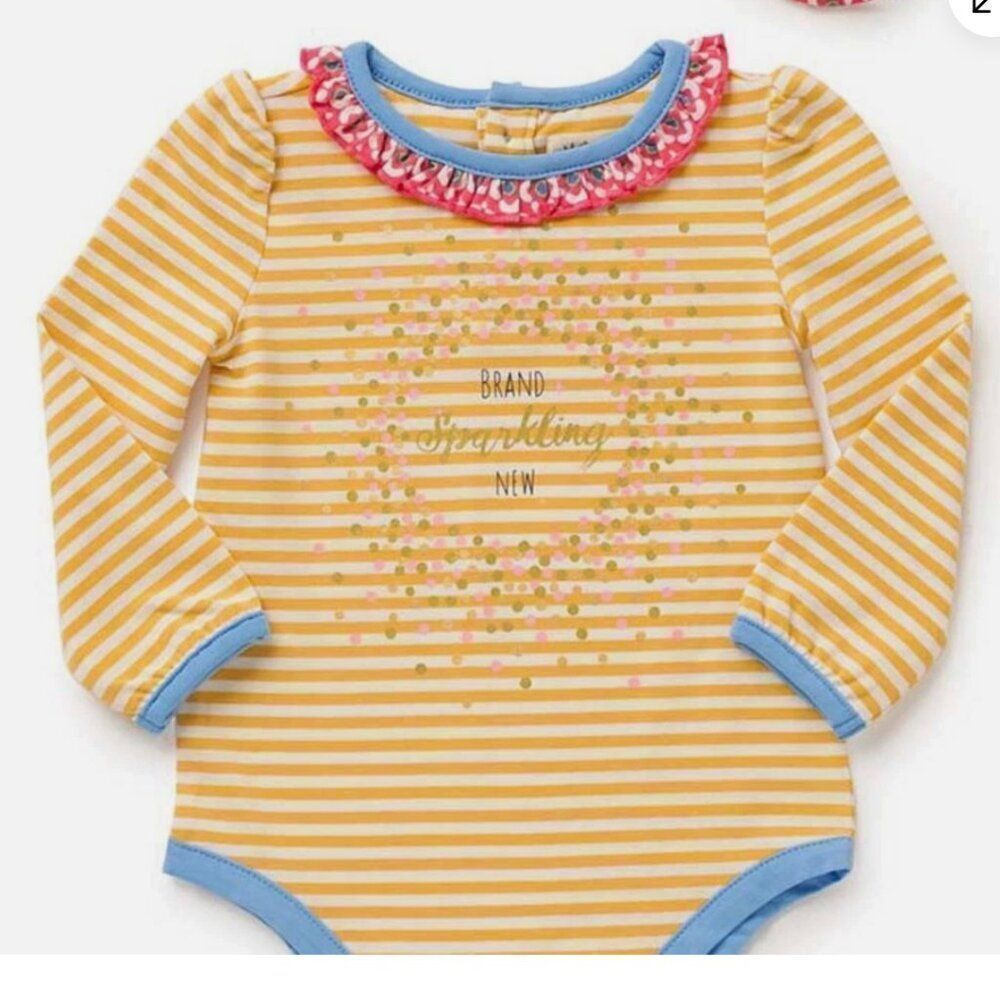 Matilda Jane Hello Baby Make believe collection long sleeve bodysuit EUC 12-18 m